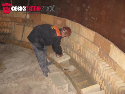 Огнеупорная кладка воздухонагревателя доменной печи