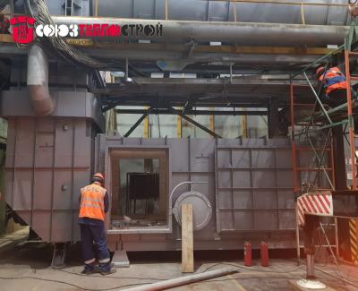 Замена шахт теплообменников дожига ваграночных газов со стыковкой в действующую технологическую линию в период остановочного ремонта